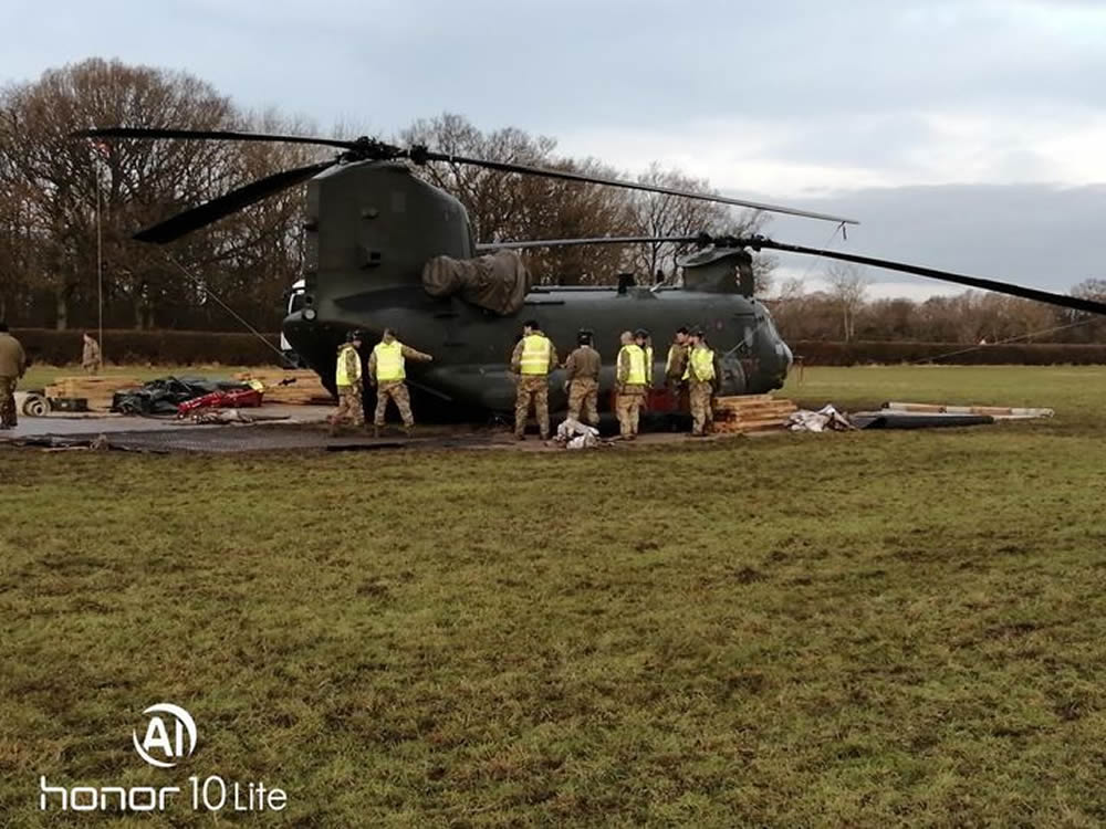 Webbs are proud to help with recovery of RAF Chinook