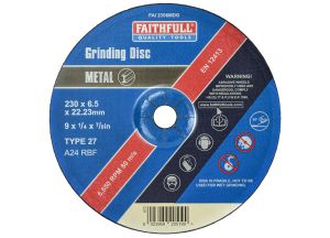 Faithfull Metal Grinding Disc Depressed Centre from WEBBS Builders Merchants