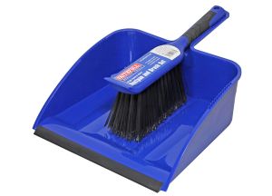 Faithfull Dustpan and Brush Set - Blue Plastic Large from WEBBS Builders Merchants
