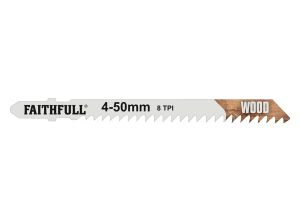 Faithfull Jigsaw Blades (5) Wood 8tpi 75mm from WEBBS Builders Merchants
