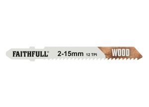 Faithfull Jigsaw Blades (5) Wood 12tpi 50mm from WEBBS Builders Merchants