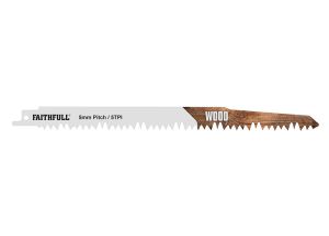 Faithfull Sabre Saw Blades (5) Wood 5tpi 240mm from WEBBS Builders Merchants