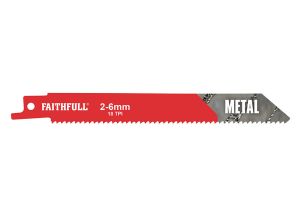 Faithfull Sabre Saw Blades (5) Metal 18tpi 150mm from WEBBS Builders Merchants