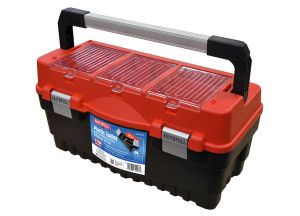 Faithfull Plastic Toolbox with Cantilever Tote 55cm (21in) from WEBBS Builders Merchants