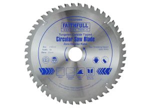 Faithfull TCT Circular Saw Blade Zero Degree from WEBBS Builders Merchants