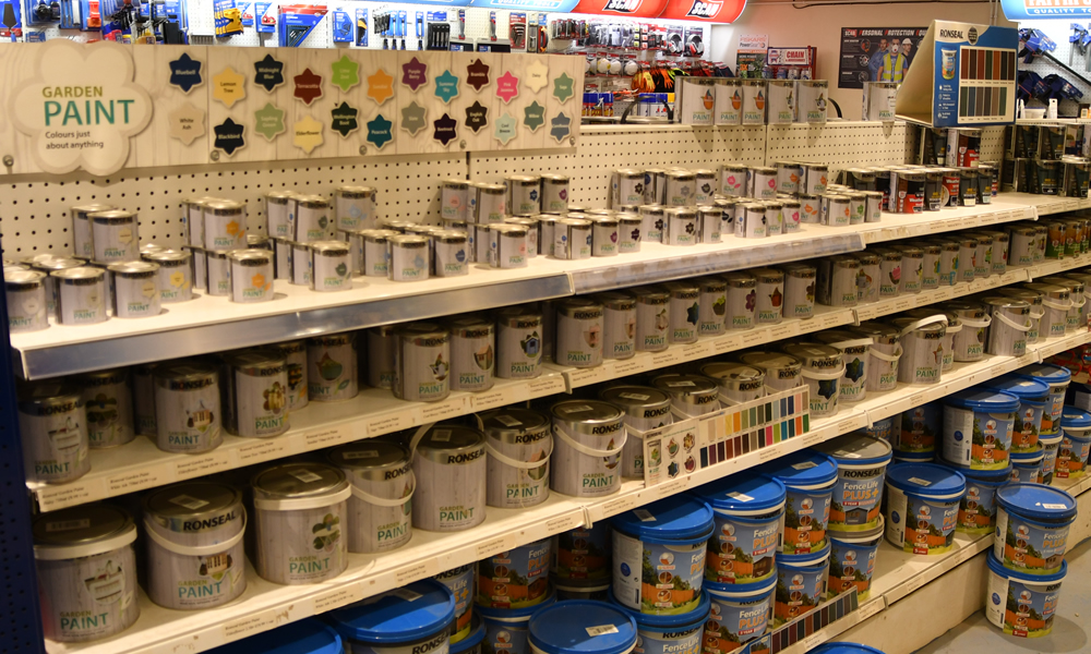 Ronseal products in WEBBS hardware store